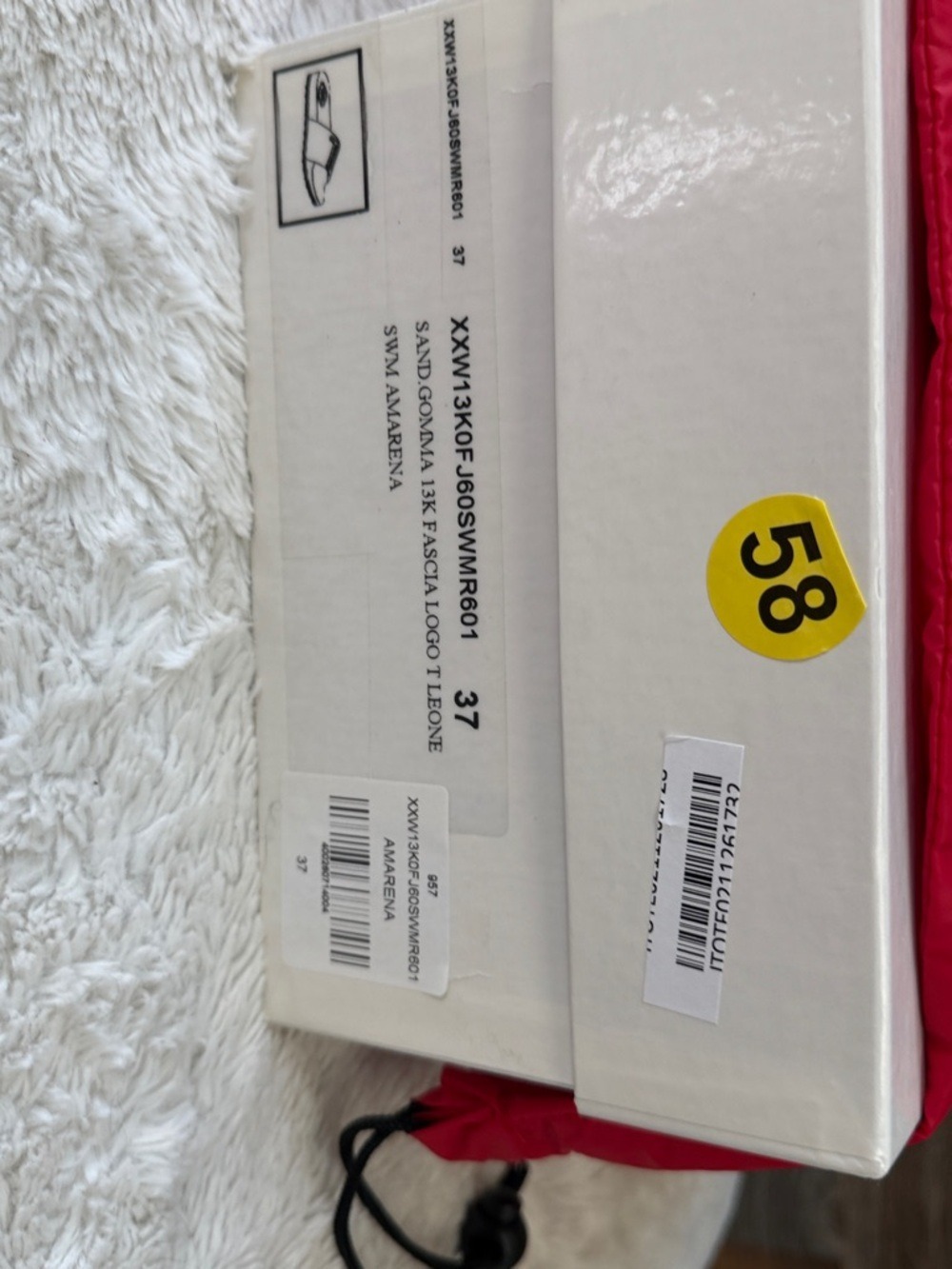 Tod’s Red Amarena Logo Slide Sandals with Matching Dust Bag NIB Size 37 / 6 - Picture 9 of 9